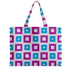 Pattern Plaid Zipper Mini Tote Bag