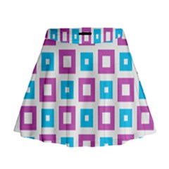 Pattern Plaid Mini Flare Skirt by HermanTelo