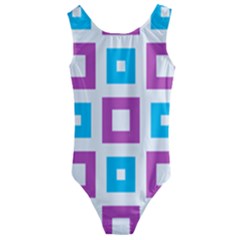 Pattern Plaid Kids  Cut-out Back One Piece Swimsuit