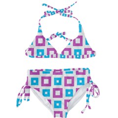 Pattern Plaid Kids  Classic Bikini Set