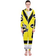 Ninja Signs Symbols Sword Fighter Hooded Jumpsuit (ladies)  by Sudhe