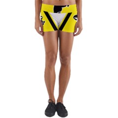 Ninja Signs Symbols Sword Fighter Yoga Shorts by Sudhe