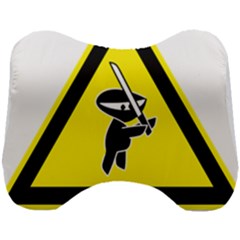 Ninja Signs Symbols Sword Fighter Head Support Cushion by Sudhe