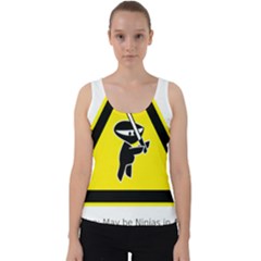 Ninja Signs Symbols Sword Fighter Velvet Tank Top by Sudhe