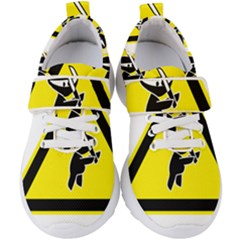 Ninja Signs Symbols Sword Fighter Kids  Velcro Strap Shoes by Sudhe