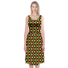 Pattern Texture Backgrounds Midi Sleeveless Dress