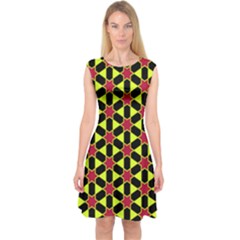 Pattern Texture Backgrounds Capsleeve Midi Dress