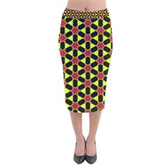 Pattern Texture Backgrounds Velvet Midi Pencil Skirt