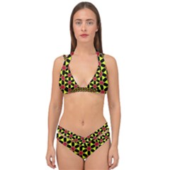 Pattern Texture Backgrounds Double Strap Halter Bikini Set