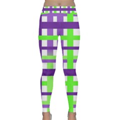 Plaid Waffle Gingham Classic Yoga Leggings by HermanTelo