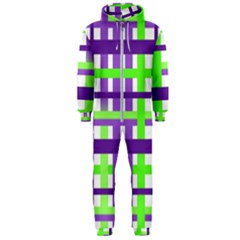 Plaid Waffle Gingham Hooded Jumpsuit (men)  by HermanTelo