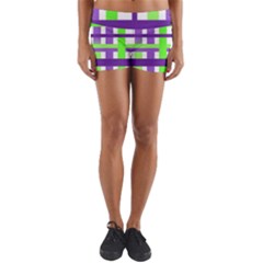 Plaid Waffle Gingham Yoga Shorts