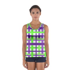 Plaid Waffle Gingham Sport Tank Top 