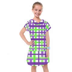 Plaid Waffle Gingham Kids  Drop Waist Dress by HermanTelo