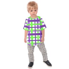 Plaid Waffle Gingham Kids  Raglan Tee