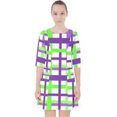 Plaid Waffle Gingham Pocket Dress by HermanTelo