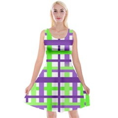 Plaid Waffle Gingham Reversible Velvet Sleeveless Dress by HermanTelo