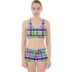 Plaid Waffle Gingham Work It Out Gym Set