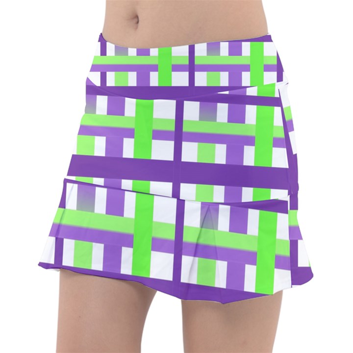 Plaid Waffle Gingham Tennis Skirt