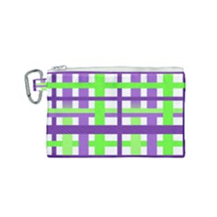 Plaid Waffle Gingham Canvas Cosmetic Bag (small) by HermanTelo