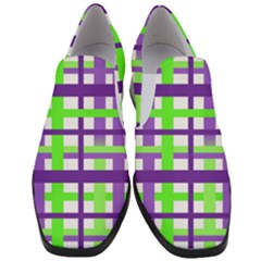 Plaid Waffle Gingham Women Slip On Heel Loafers by HermanTelo