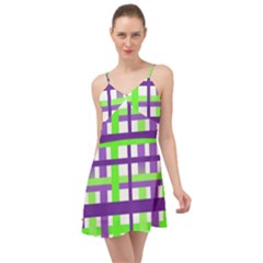 Plaid Waffle Gingham Summer Time Chiffon Dress by HermanTelo