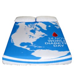 The World Day Of Struggle Against Diabet Fitted Sheet (king Size) by Sudhe