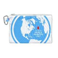 The World Day Of Struggle Against Diabet Canvas Cosmetic Bag (large) by Sudhe