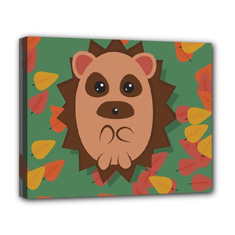 Hedgehog Animal Cute Cartoon Deluxe Canvas 20  X 16  (stretched) by Sudhe