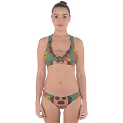 Hedgehog Animal Cute Cartoon Cross Back Hipster Bikini Set by Sudhe