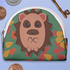 Hedgehog Animal Cute Cartoon Horseshoe Style Canvas Pouch by Sudhe