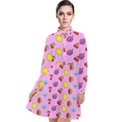 Slot Machine Wallpaper Long Sleeve Chiffon Shirt Dress