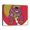 Ninja Beaver Animal Humor Joke Canvas 14  x 11  (Stretched) View1