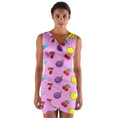 Slot Machine Wallpaper Wrap Front Bodycon Dress