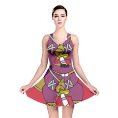 Ninja Beaver Animal Humor Joke Reversible Skater Dress by Sudhe