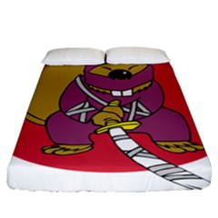 Ninja Beaver Animal Humor Joke Fitted Sheet (california King Size) by Sudhe