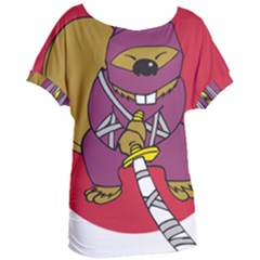 Ninja Beaver Animal Humor Joke Women s Oversized Tee by Sudhe