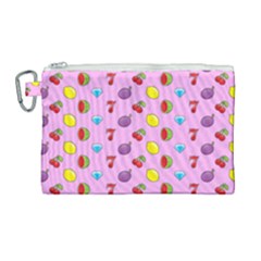 Slot Machine Wallpaper Canvas Cosmetic Bag (large) by HermanTelo