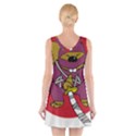 Ninja Beaver Animal Humor Joke V-Neck Sleeveless Dress View2