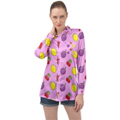 Slot Machine Wallpaper Long Sleeve Satin Shirt