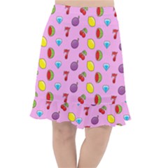 Slot Machine Wallpaper Fishtail Chiffon Skirt