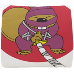 Ninja Beaver Animal Humor Joke Seat Cushion by Sudhe