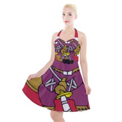 Ninja Beaver Animal Humor Joke Halter Party Swing Dress  by Sudhe