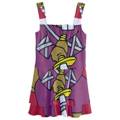 Ninja Beaver Animal Humor Joke Kids  Layered Skirt Swimsuit by Sudhe