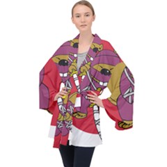 Ninja Beaver Animal Humor Joke Velvet Kimono Robe by Sudhe