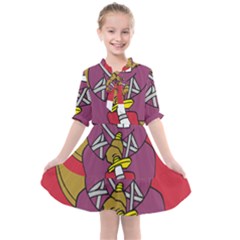 Ninja Beaver Animal Humor Joke Kids  All Frills Chiffon Dress