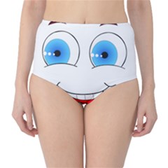 Smiley Face Laugh Comic Funny Classic High-waist Bikini Bottoms by Sudhe