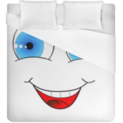 Smiley Face Laugh Comic Funny Duvet Cover (king Size) by Sudhe