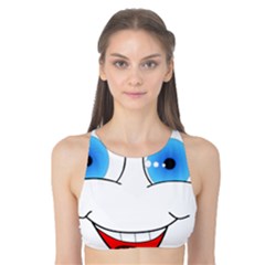 Smiley Face Laugh Comic Funny Tank Bikini Top by Sudhe