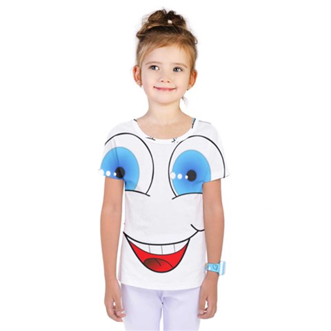 Smiley Face Laugh Comic Funny Kids  One Piece Tee by Sudhe